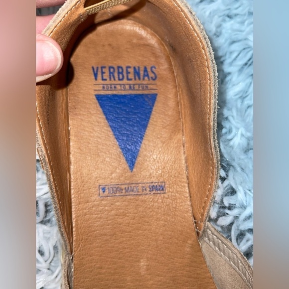 Verbenas Carmen Leather Suede Espadrille Size 41 - Picture 7 of 10